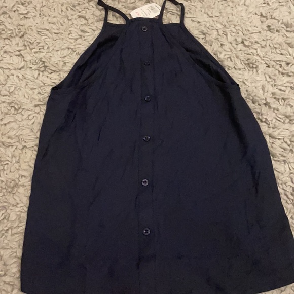 Navy blue boho tank top - Picture 5 of 5